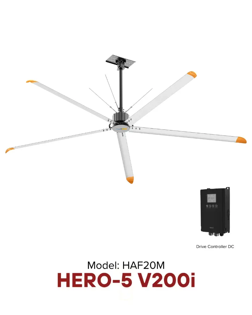 Quạt trần HVLS HERO-5 V200i Ø5.0m